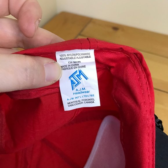 Bar-DE Transportation Embroidered Nylon Trucker Cap 90s Red with Black Brim Hat - Picture 4 of 7